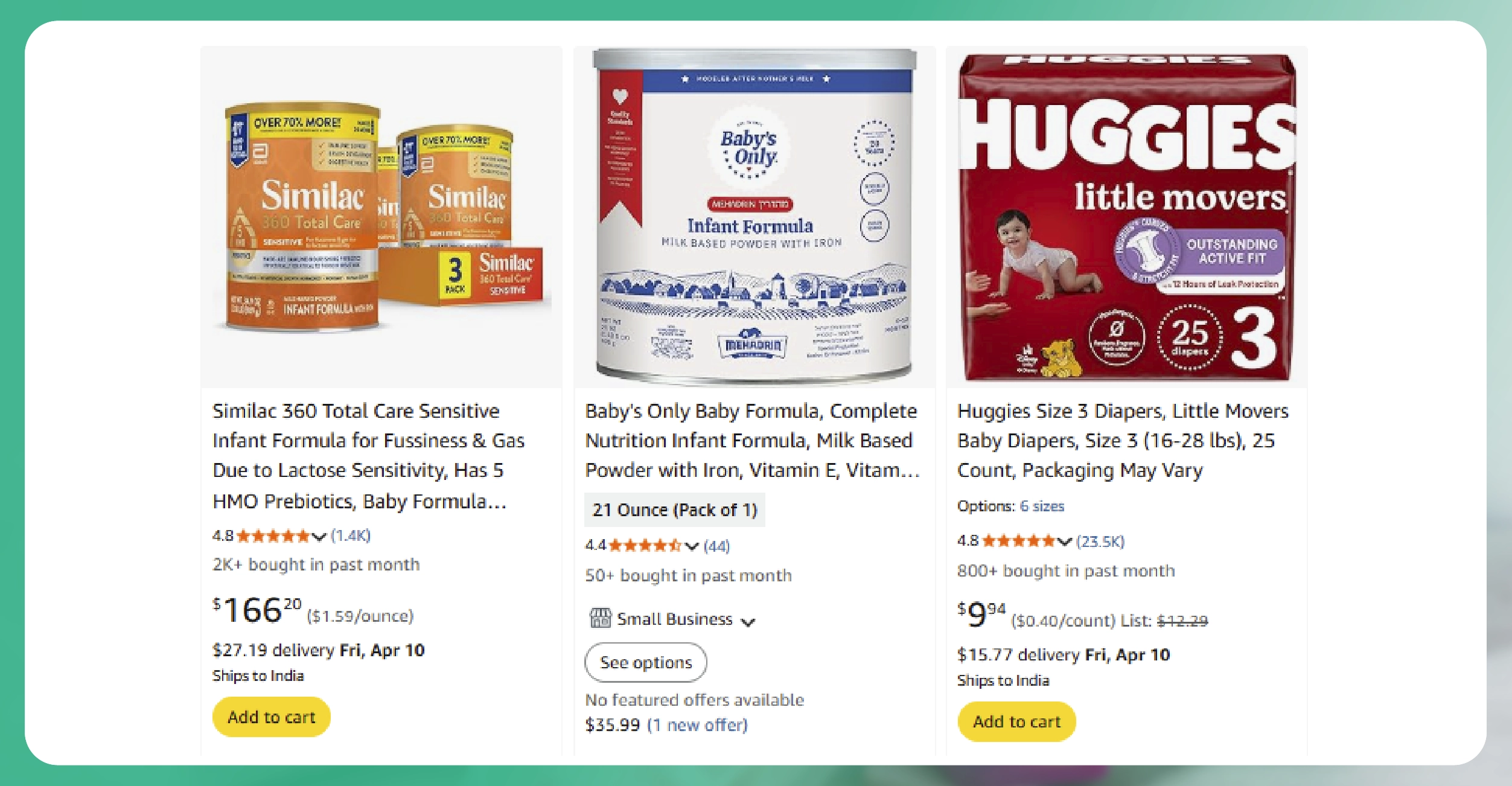 Baby Formula & Nappies Price Data Monitoring